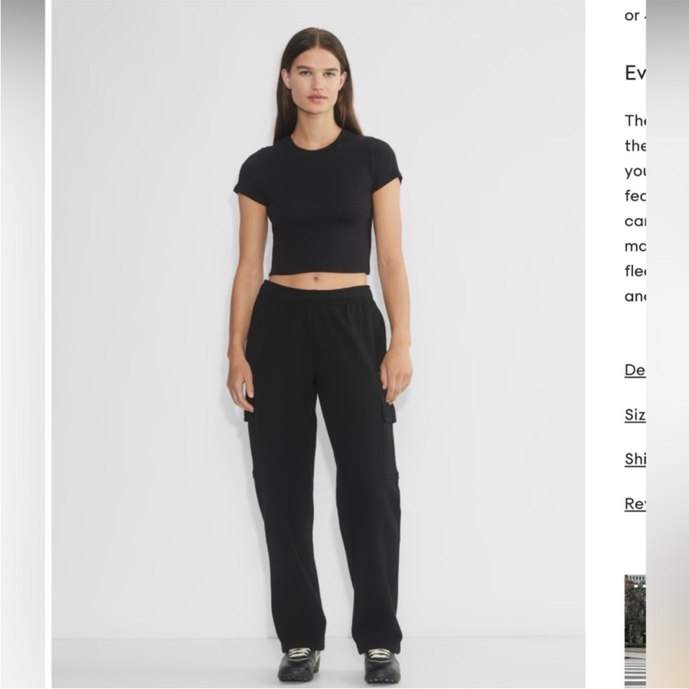 ◾️Aritzia TNA Sweatfleece Cozy Fleece Mega Fit Cargo Sweatpant
